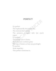 Perfect (Christmas Poem)