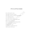 It's a Little Hard Poem