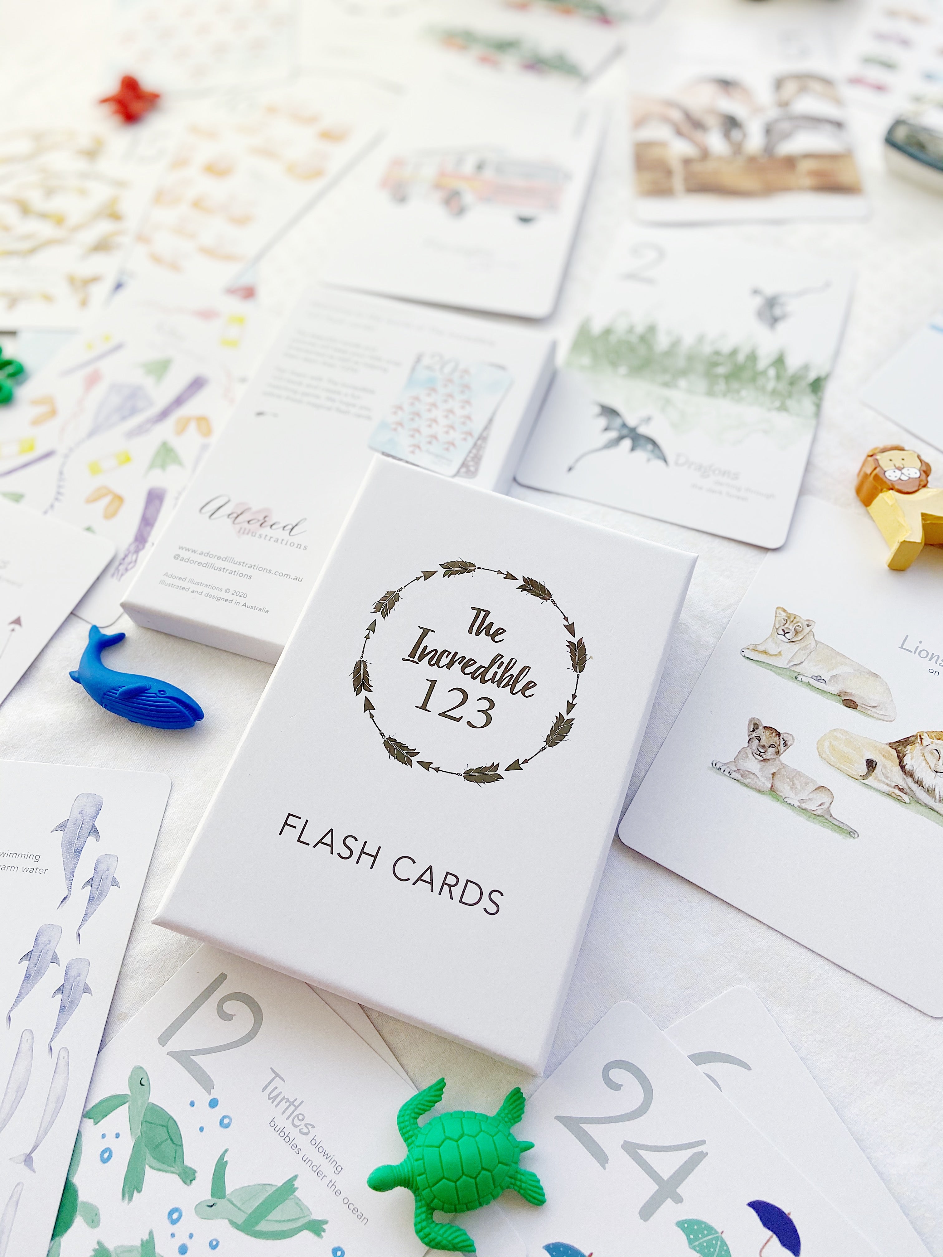 The Incredible 123 Flash Cards (Wholesale) Adored Illustrations