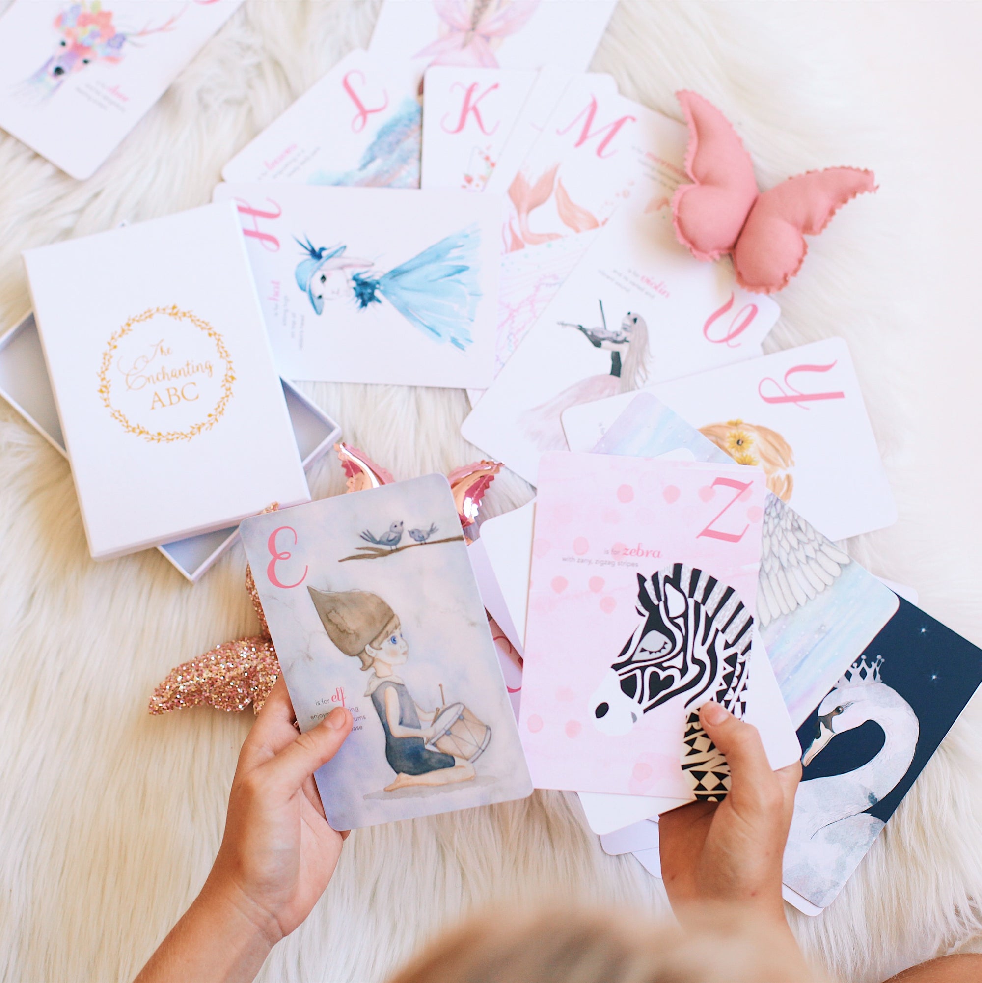 The Enchanting ABC Flash Cards beautiful abc kids book